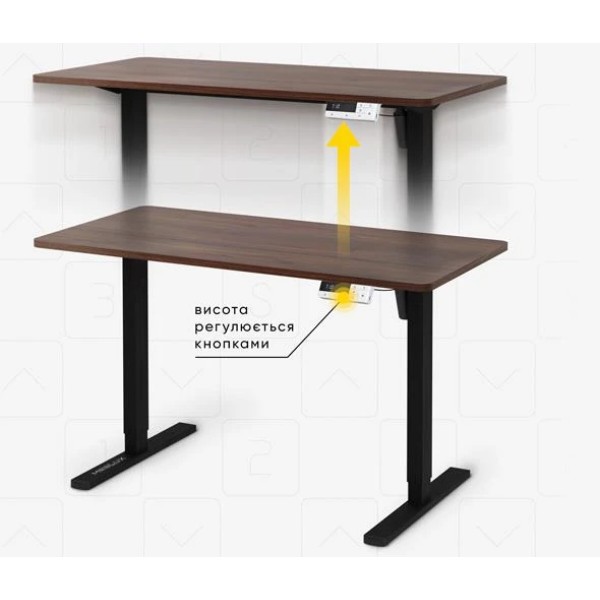 Фото - Стол с электрорегулировкой высоты Mealux PowerDesk Lite Walnut (EVO-201 Lite Walnut /B)